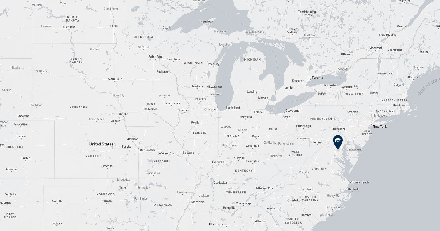 Project location marked on a map showing a section of the eastern United States