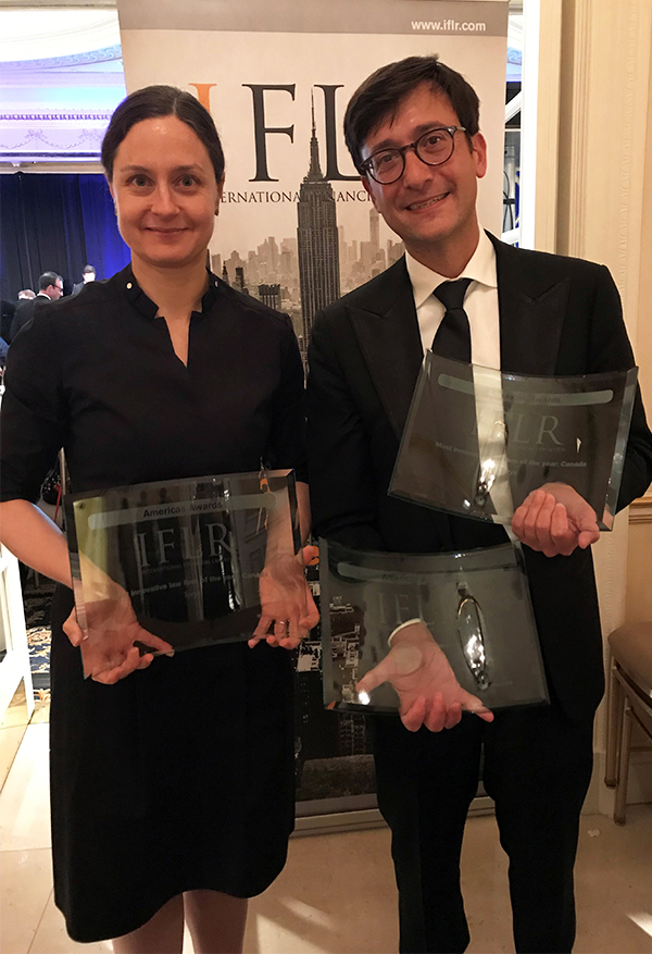 Tara Mackay and Jonathan Wiener IFLR Awards Torys LLP