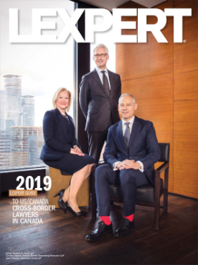 Lexpert Magazine Cover featuring Eileen McMahon and two other lawyers