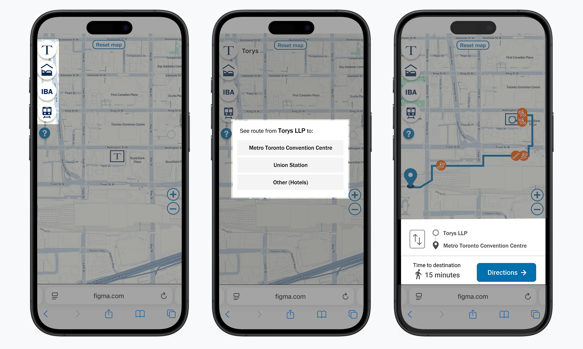 Map instructions for getting started