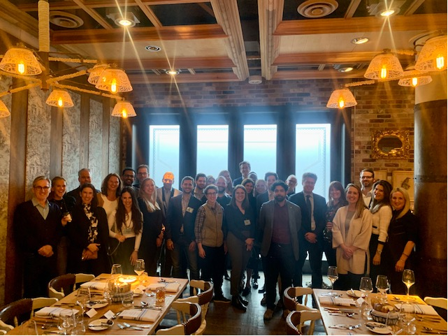 Torys lawyers posing for a photo at the launch dinner.