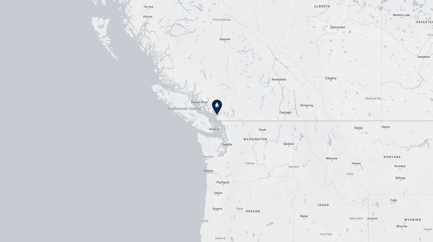 Project location marked on a map showing central North America