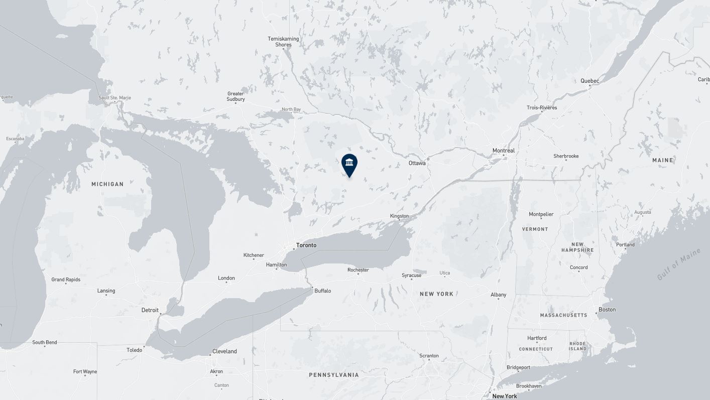 Project location marked on a map showing a section of the Great Lakes Region