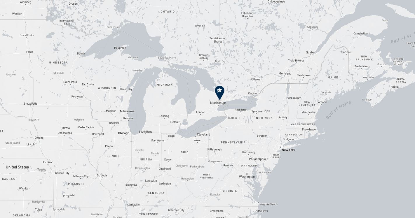 Project location marked on a map showing a section of central and eastern Canada