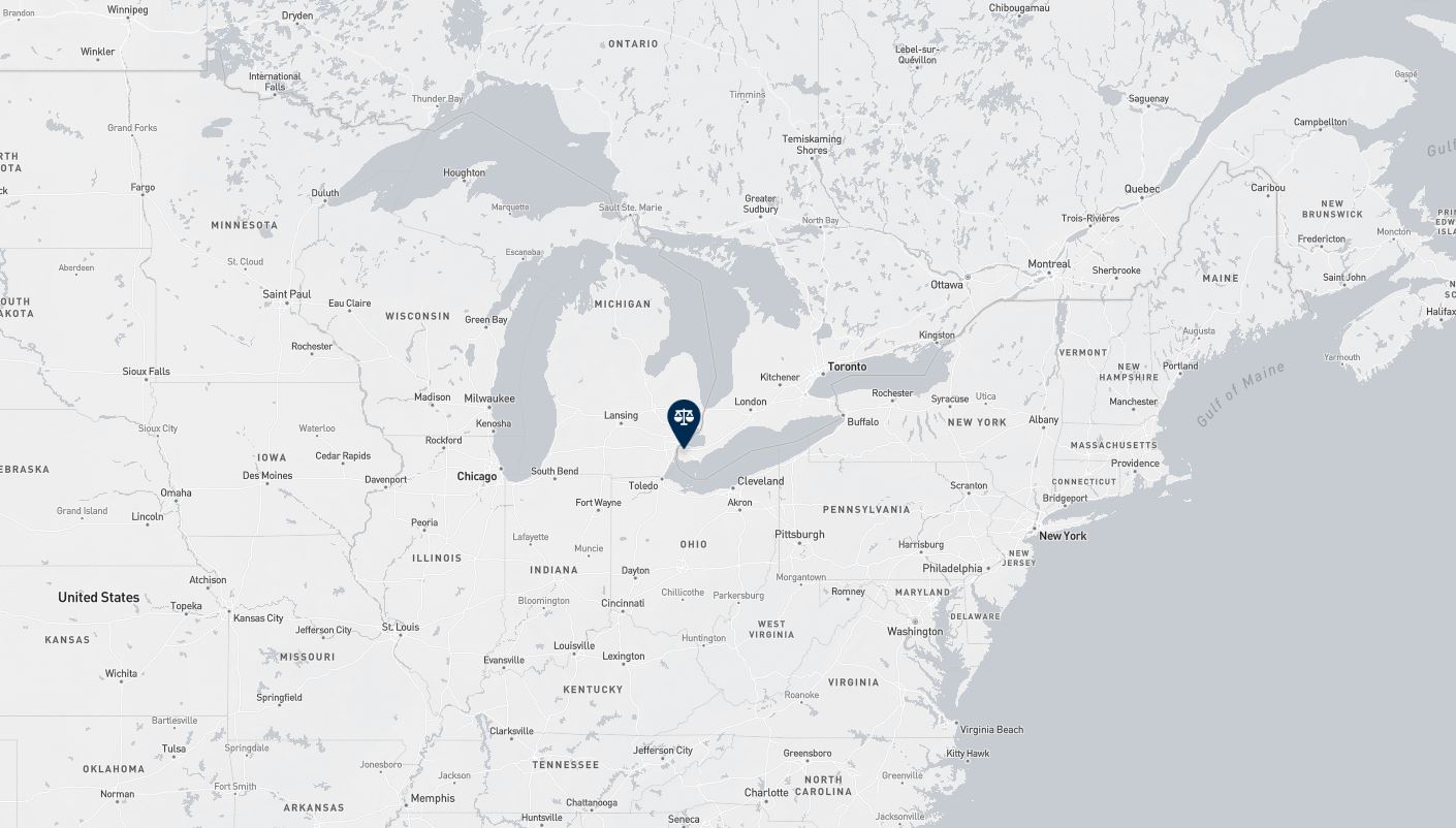 Project location marked on a map showing a section of central and eastern Canada