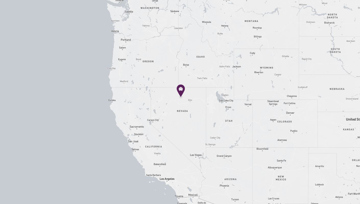 Project location marked on a map showing a section of the western United States