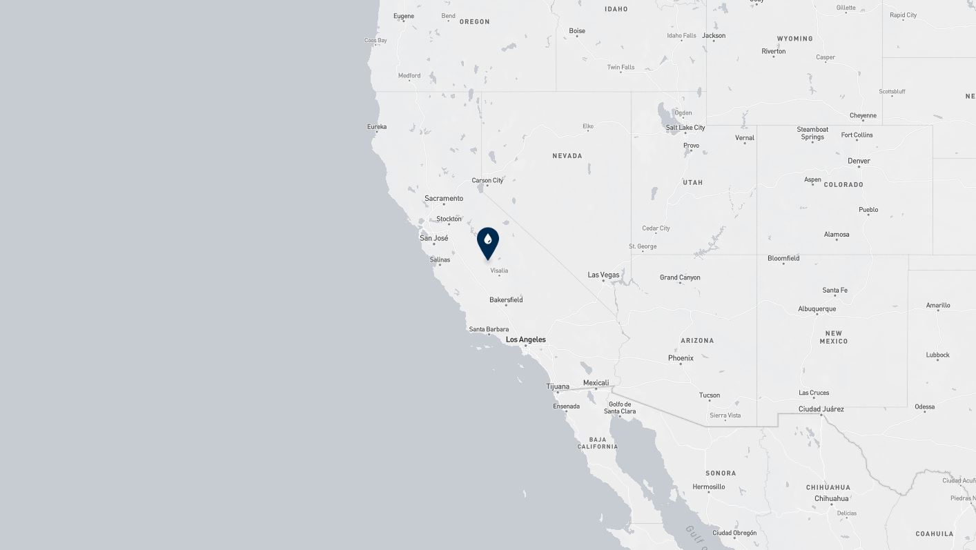 Project location marked on a map showing a section of the western United States