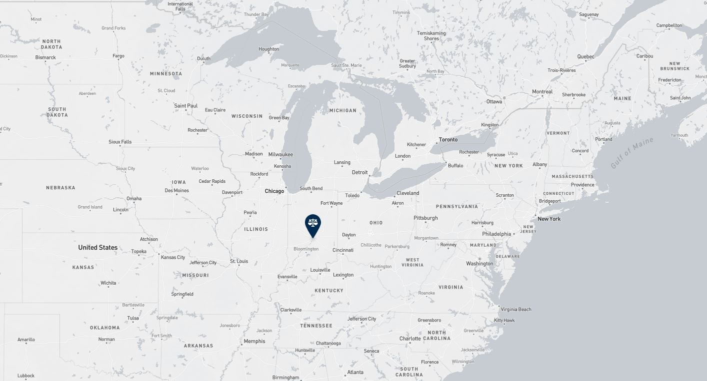 Project location marked on a map showing a section of the central and eastern United States