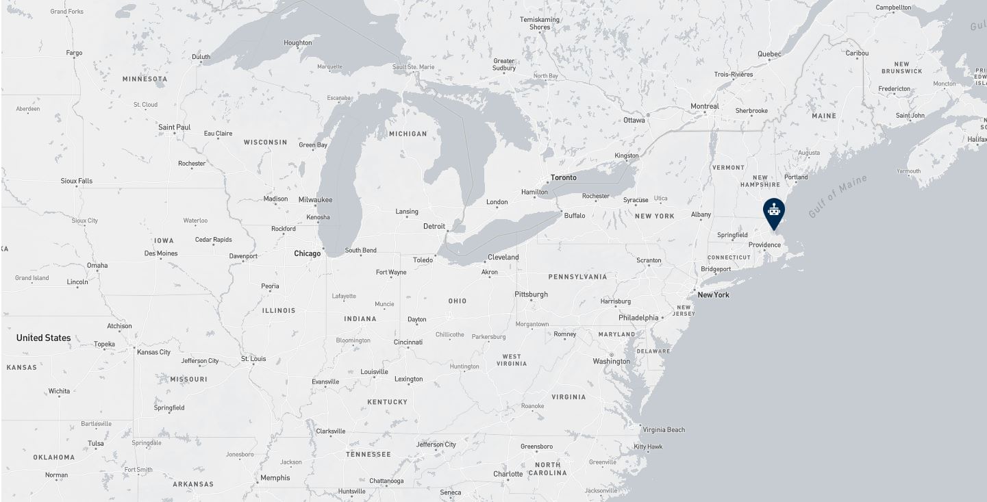 Project location marked on a map showing a section of the eastern United States