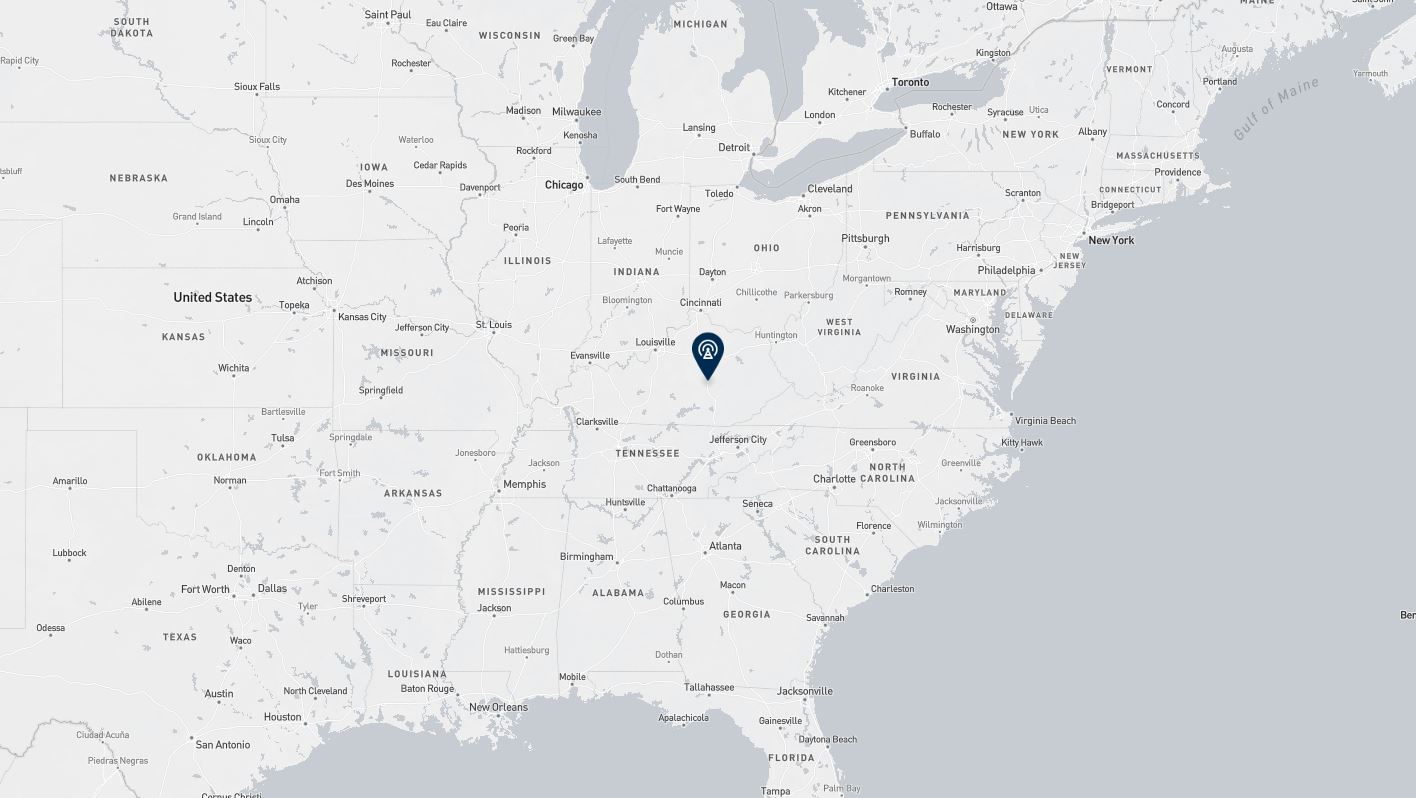 Project location marked on a map showing a section of the central United States