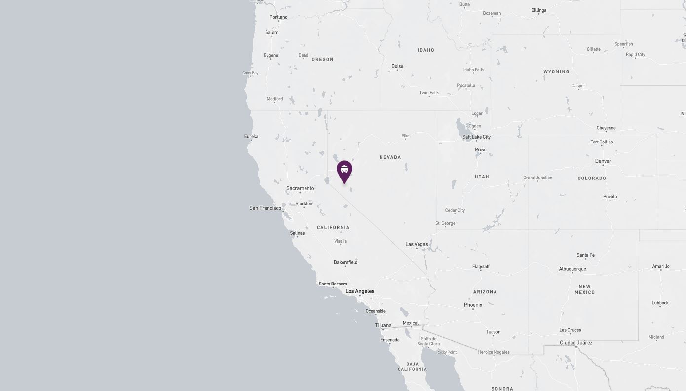 Project location marked on a map showing a section of western United States
