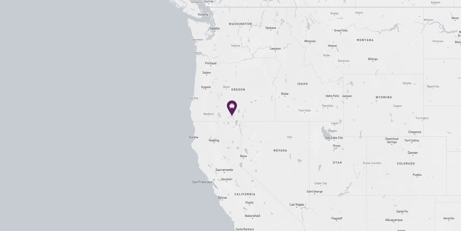 Project location marked on a map showing a section of the western United States