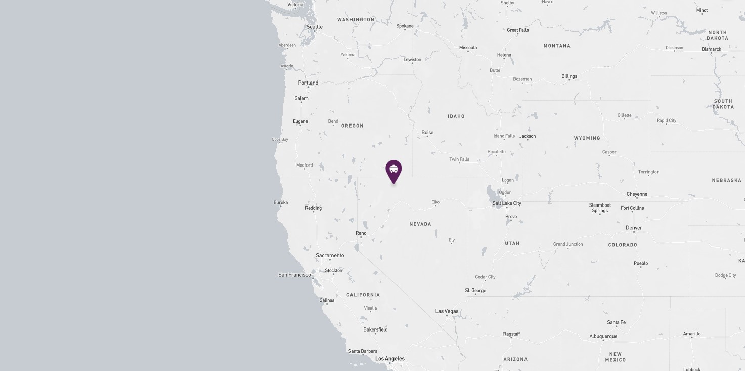 Project location marked on a map showing a section of the West Coast of the United States